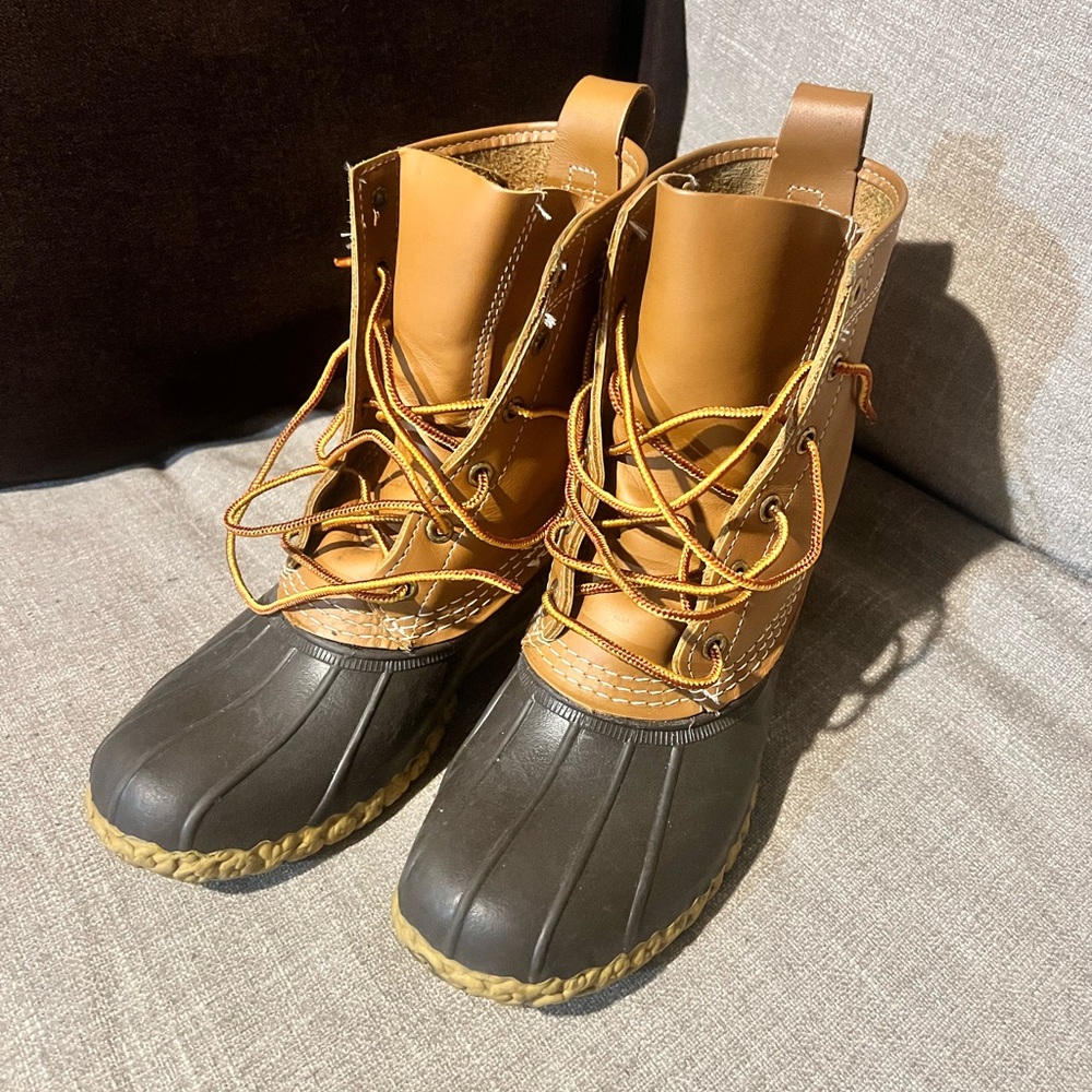 L.L. Bean Women’s Bean Boots 8” Tan Brown Size Women’s 7 Medium EUC
